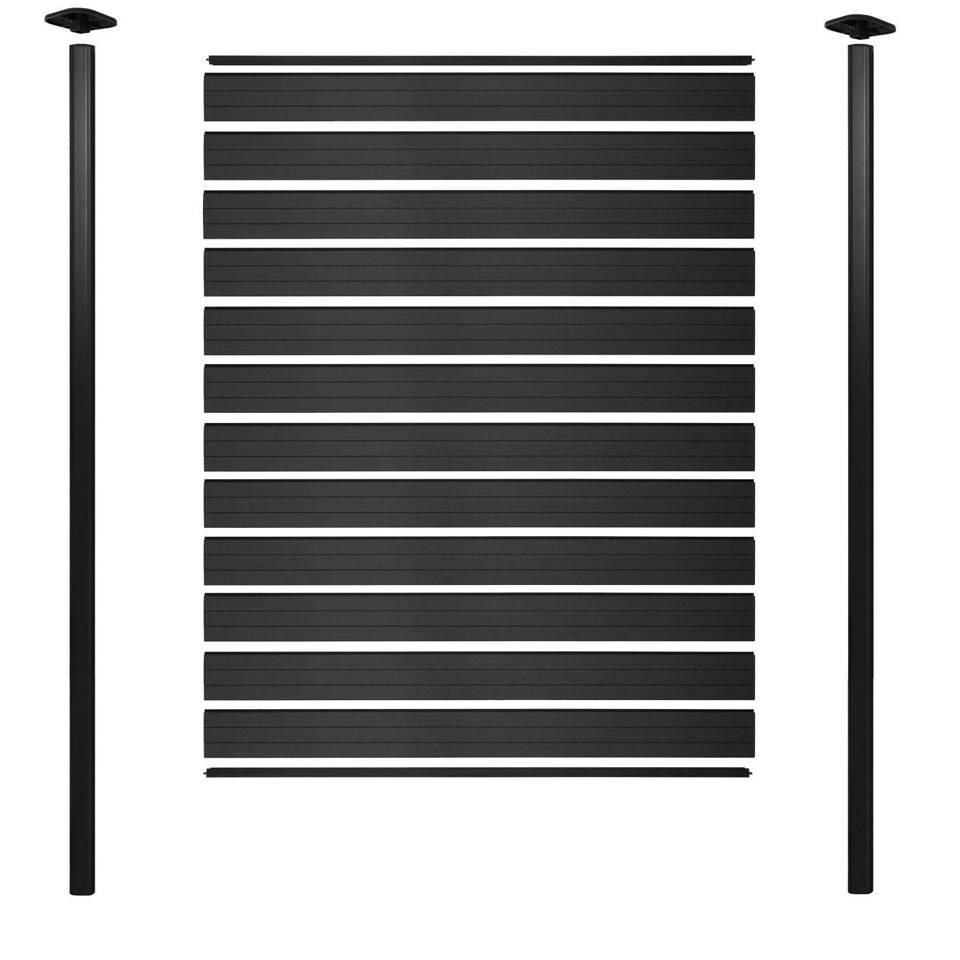 Brise-Vue En Wpc Sarthe, Clture Brise-Vent, Poteaux Aluminium lment De B... - 7