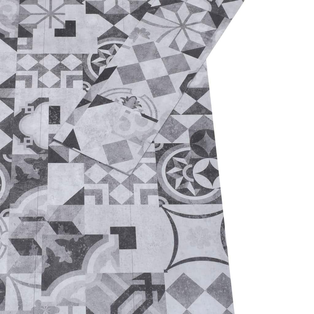 Planches De Plancher Pvc 5,02 M 2 Mm Autoadhsif Motif De Gris - 6