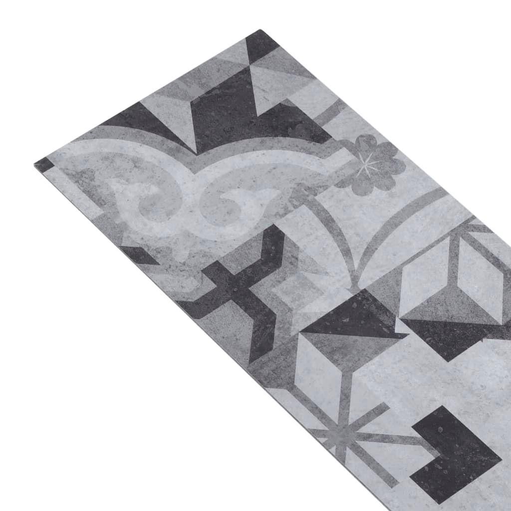 Planches De Plancher Pvc 5,02 M 2 Mm Autoadhsif Motif De Gris - 7