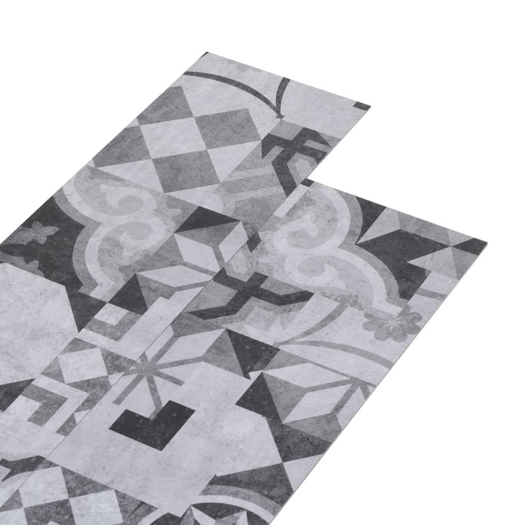 Planches De Plancher Pvc 5,02 M 2 Mm Autoadhsif Motif De Gris - 8