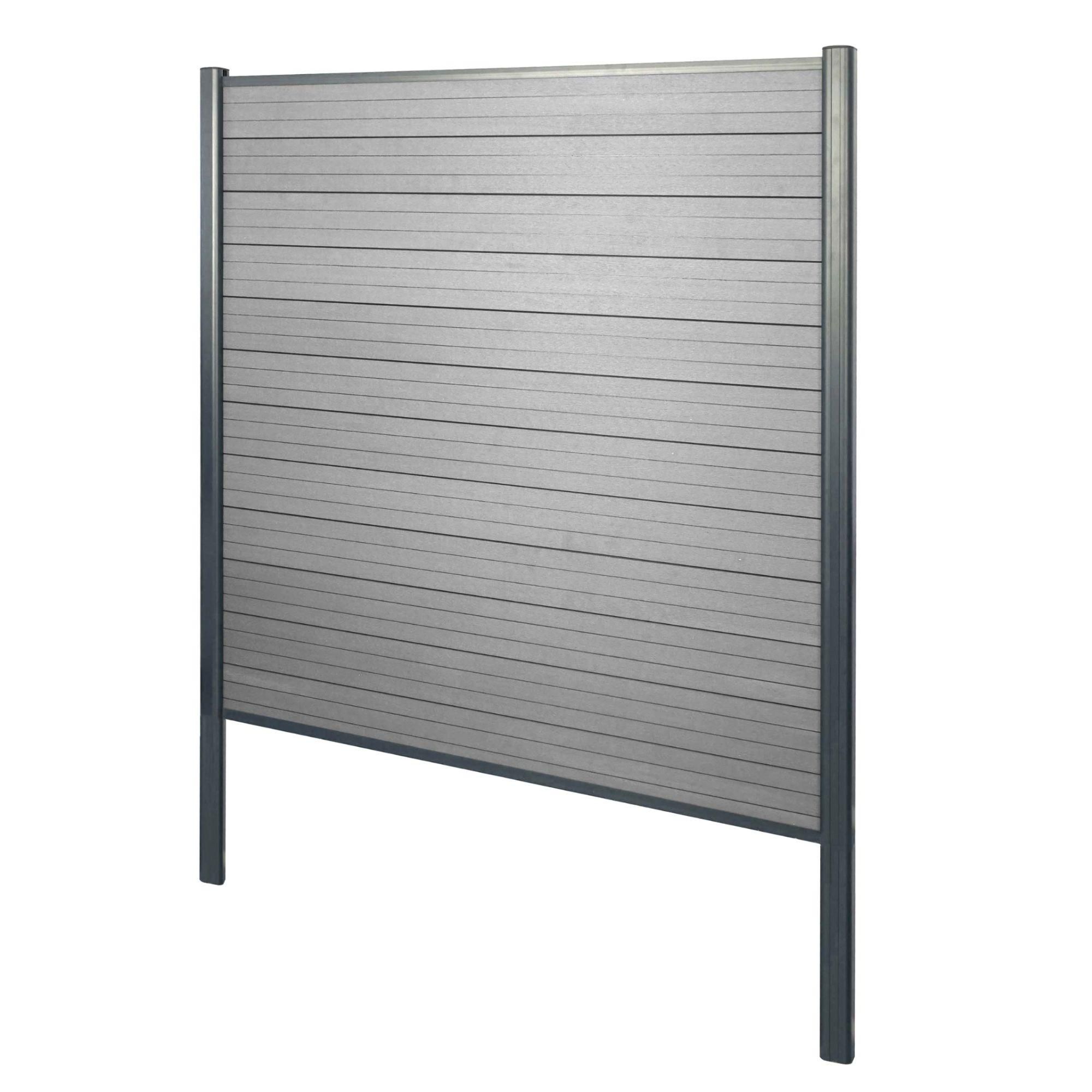Brise-Vue En Wpc Sarthe, Clture Brise-Vent, Poteaux Aluminium lment De B...