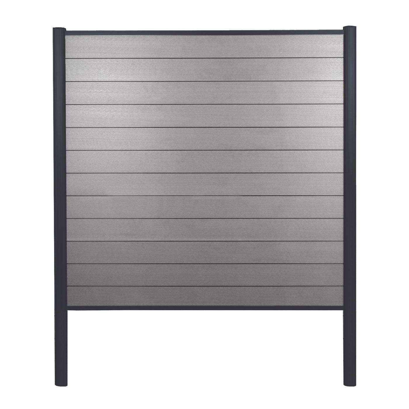 Brise-Vue En Wpc Sarthe, Clture Brise-Vent, Poteaux Aluminium lment De B... - 3