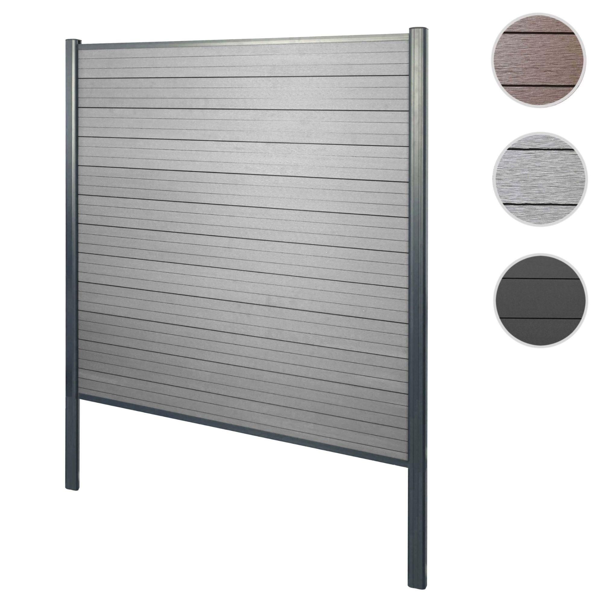 Brise-Vue En Wpc Sarthe, Clture Brise-Vent, Poteaux Aluminium lment De B... - 8