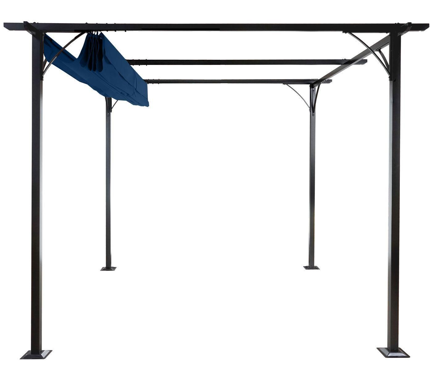 Pergola Hwc-C42, Pavillon De Jardin, Cadre Stable  6 Cm + Toit Ouvrant 3x3... - 9