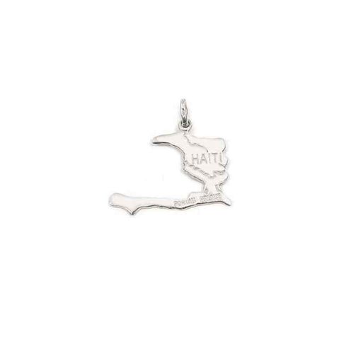 Pendentif"Carte Haiti" Argent Massif 925°°°