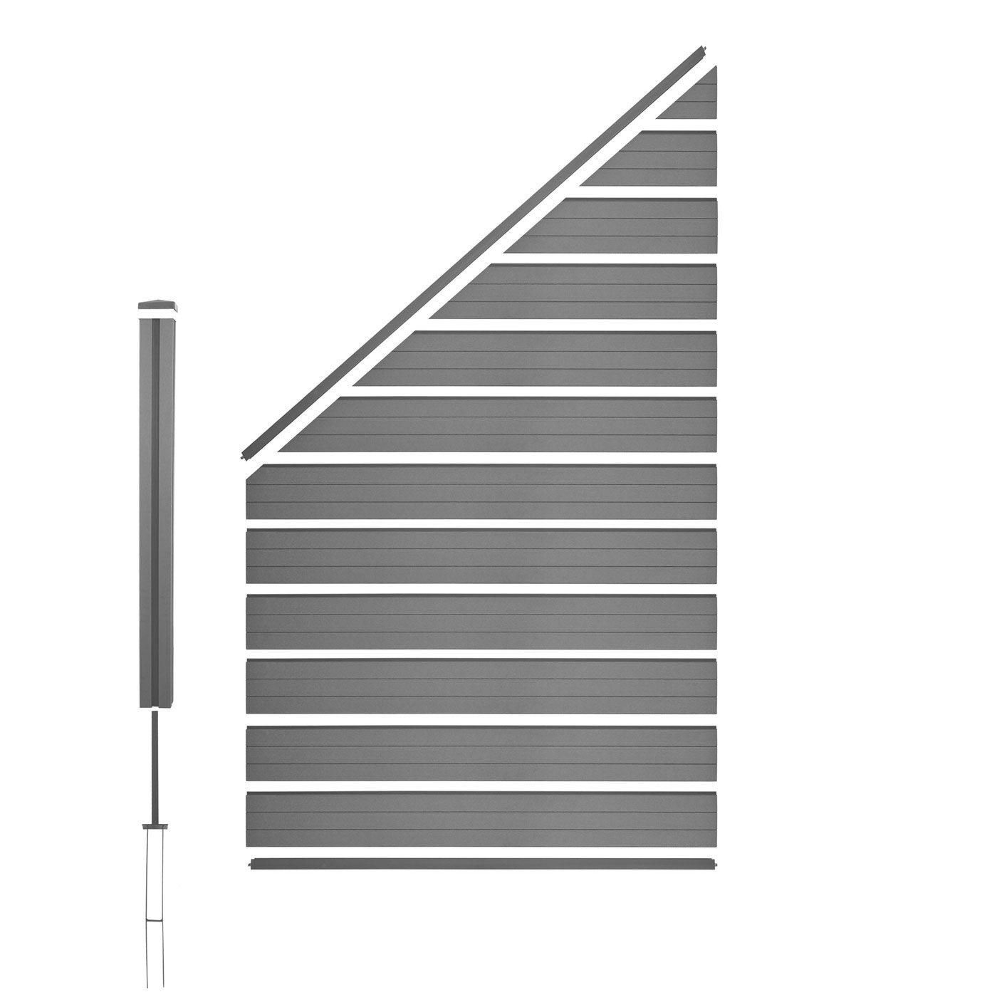 Brise-Vue En Wpc Sarthe, Clture Brise-Vent, Poteau Wpc lment D'extension... - 7