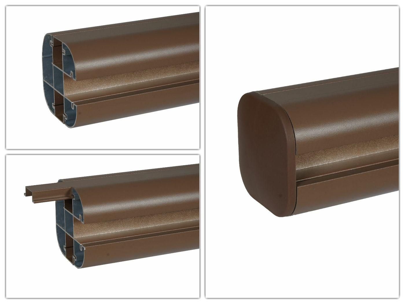 Pare-Vue Wpc Sarthe, Clture Coupe-Vent, Poteaux Alu Set De 2, 3,75m Teck - 5