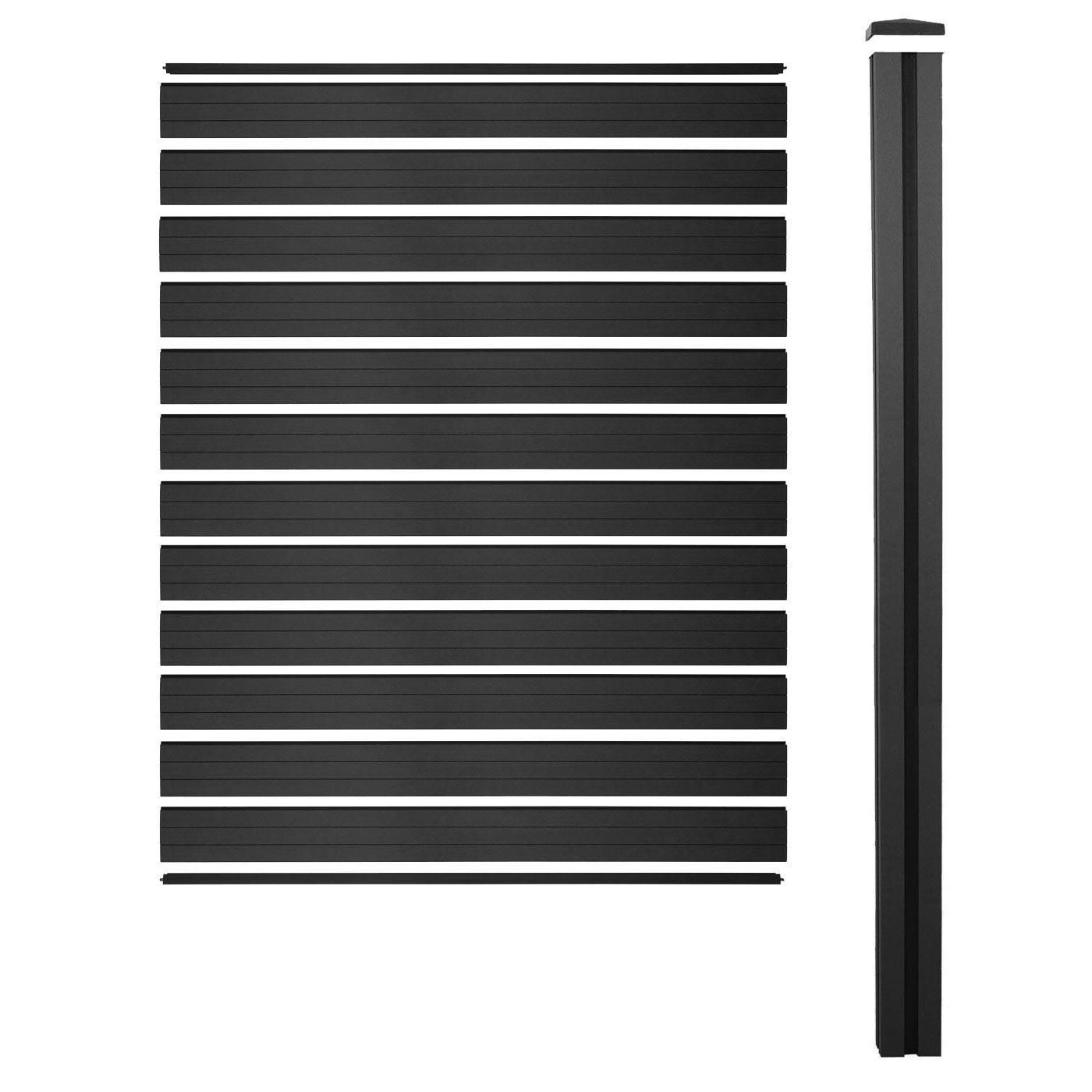 Brise-Vue En Wpc Sarthe, Clture Brise-Vent, Poteaux En Wpc Extension, 188c... - 7