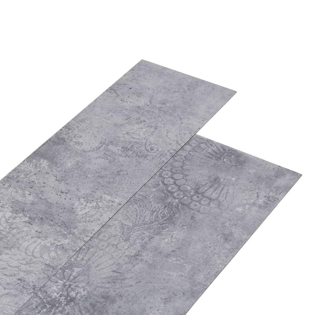 Planches De Plancher Pvc 4,46 M 3 Mm Autoadhsif Gris Ciment - 10