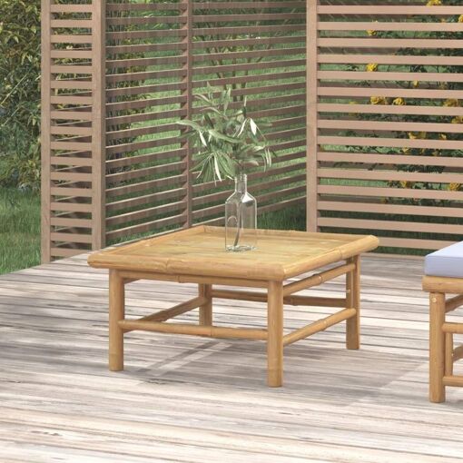 Table De Jardin 65x55x30 Cm Bambou - 2