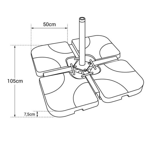 Lot De 4 Dalles Carr�es Quiberon - 2