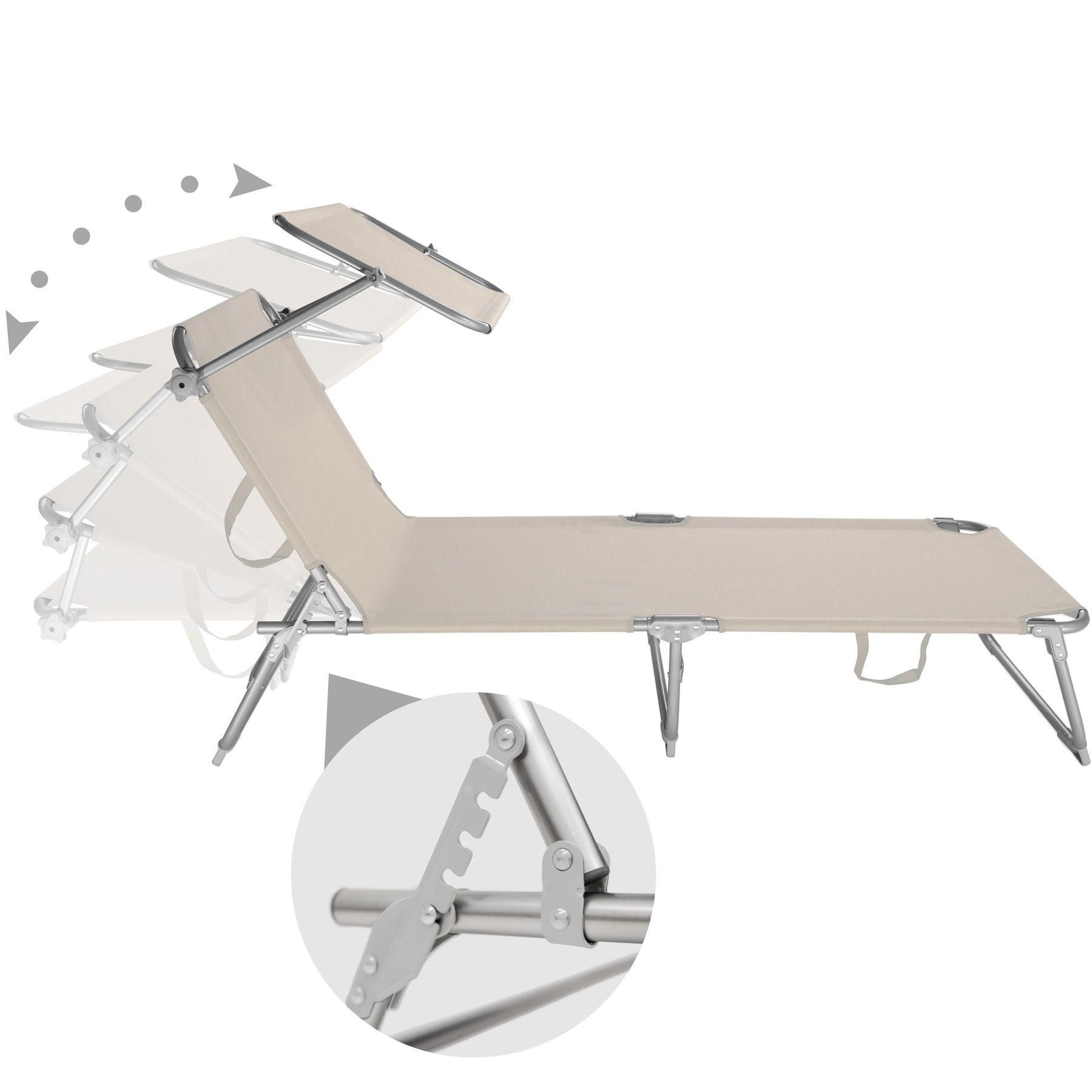 Lot De 2 Transats Acier - Beige - 2