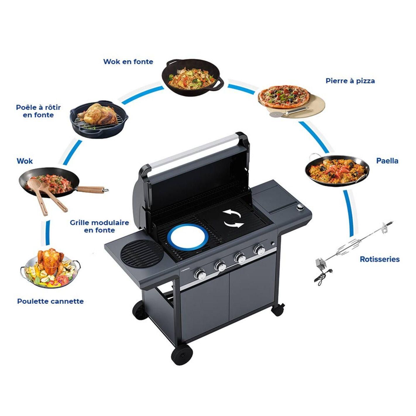 Barbecue gaz Select 3 LX Plus + plancha - 6