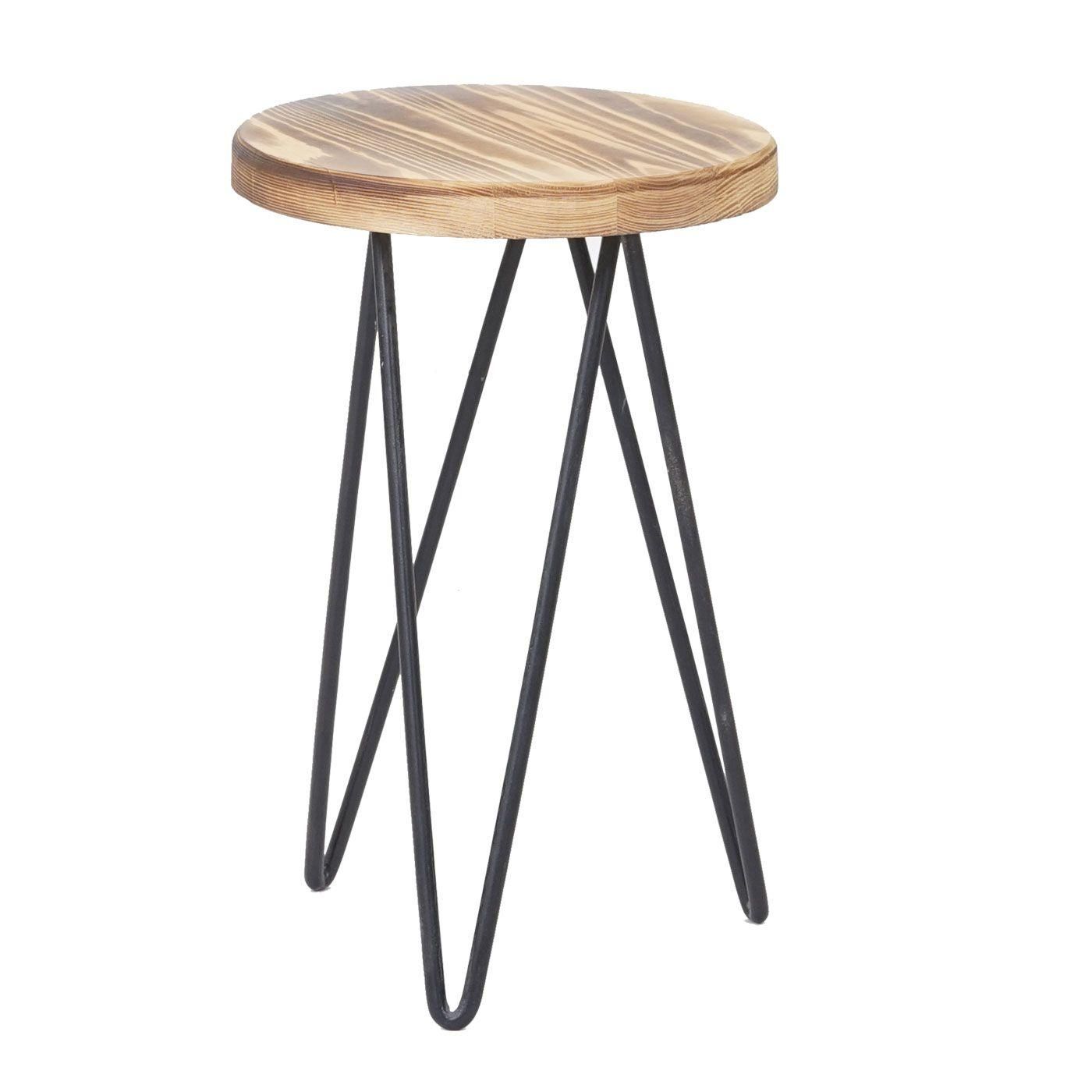 2x Table D'appoint Hwc-A80, Table De Nuit, Design Industriel, Bois Vritabl... - 2
