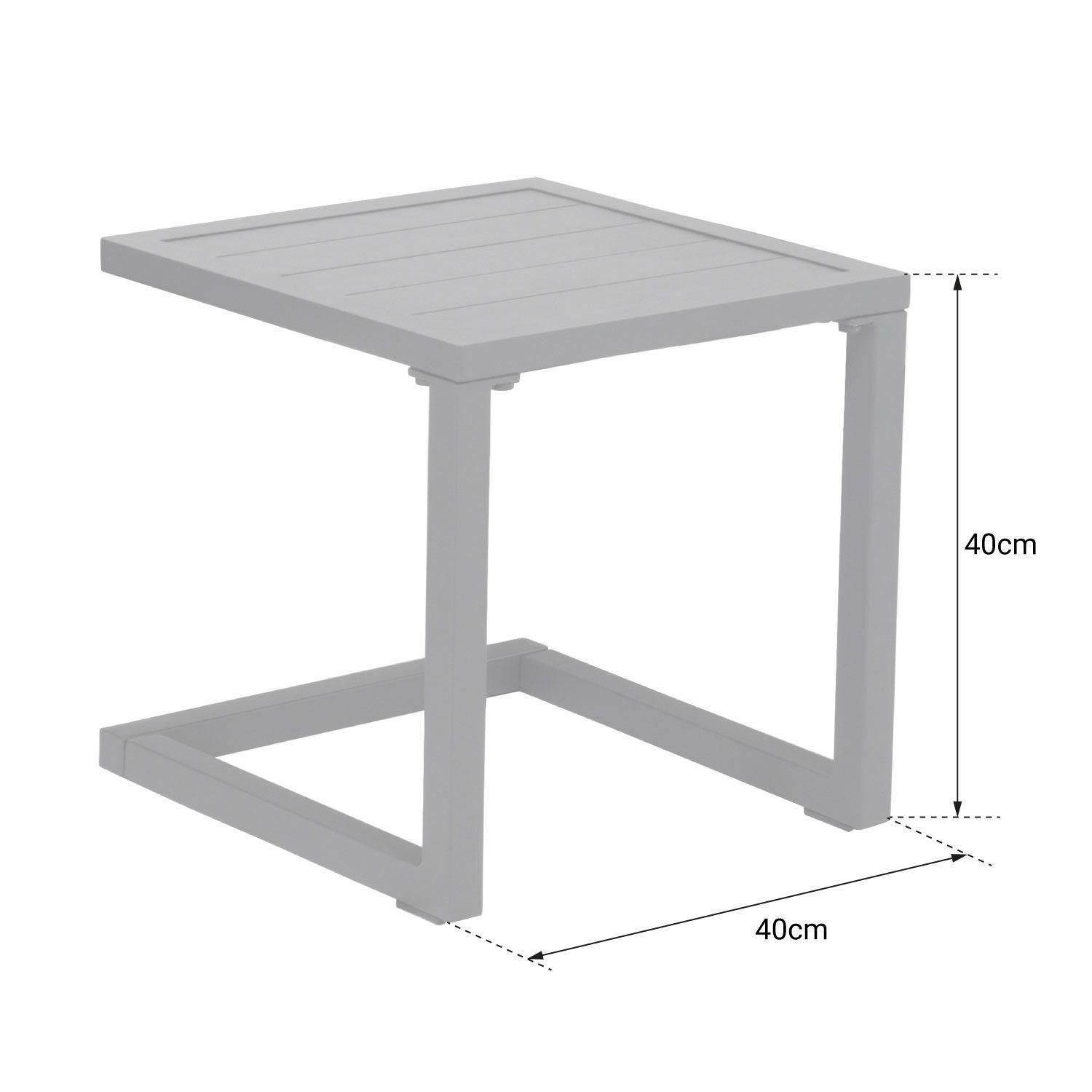 Table D'appoint Barbados En Aluminium Blanc - 3
