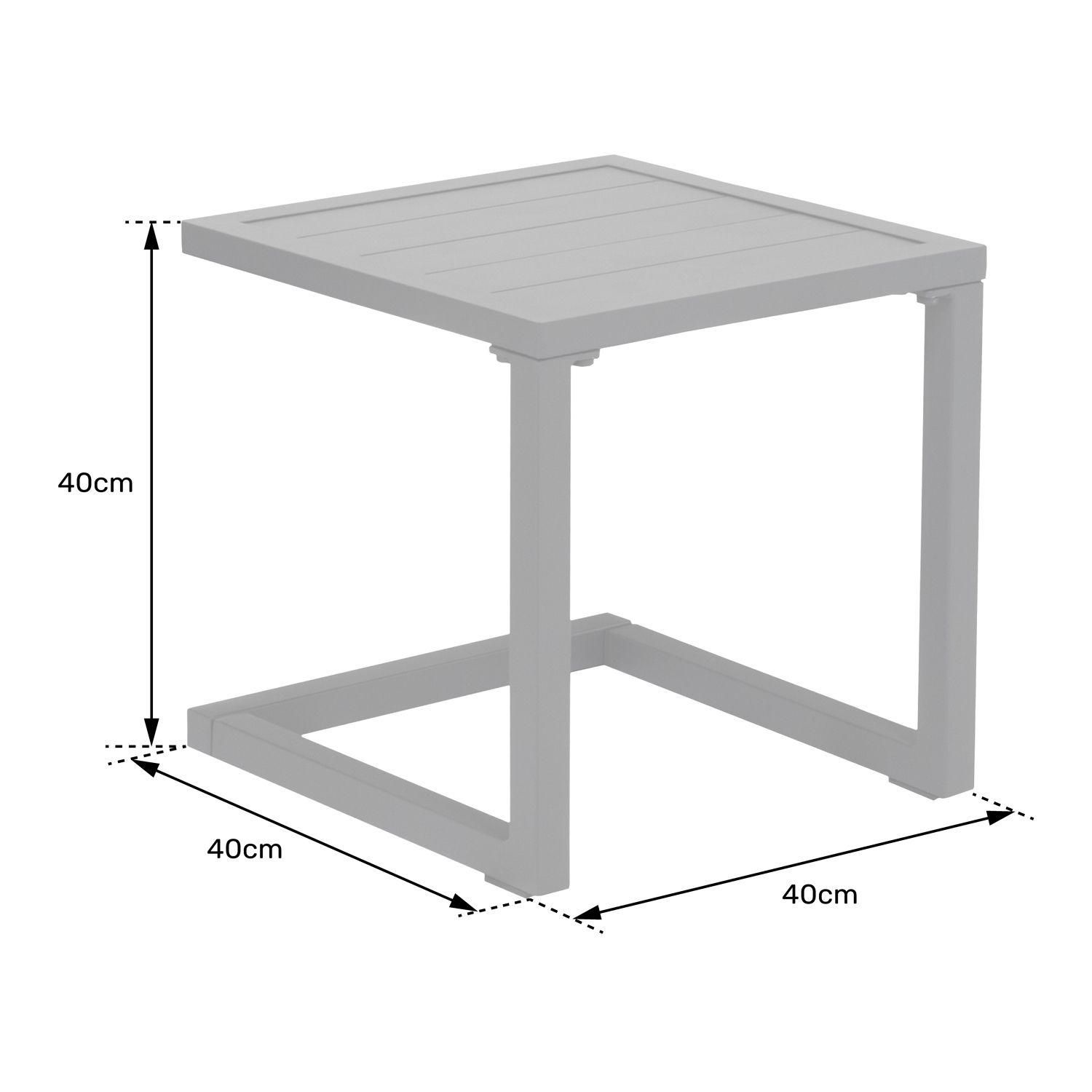 Table D'appoint Barbados En Aluminium Blanc - 8