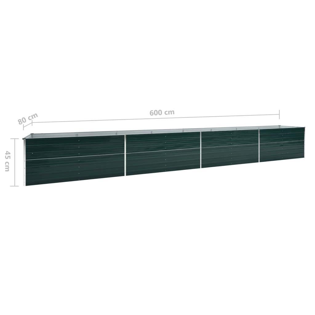 Lit Surlev De Jardin Acier Galvanis 600x80x45 Cm Vert - 7