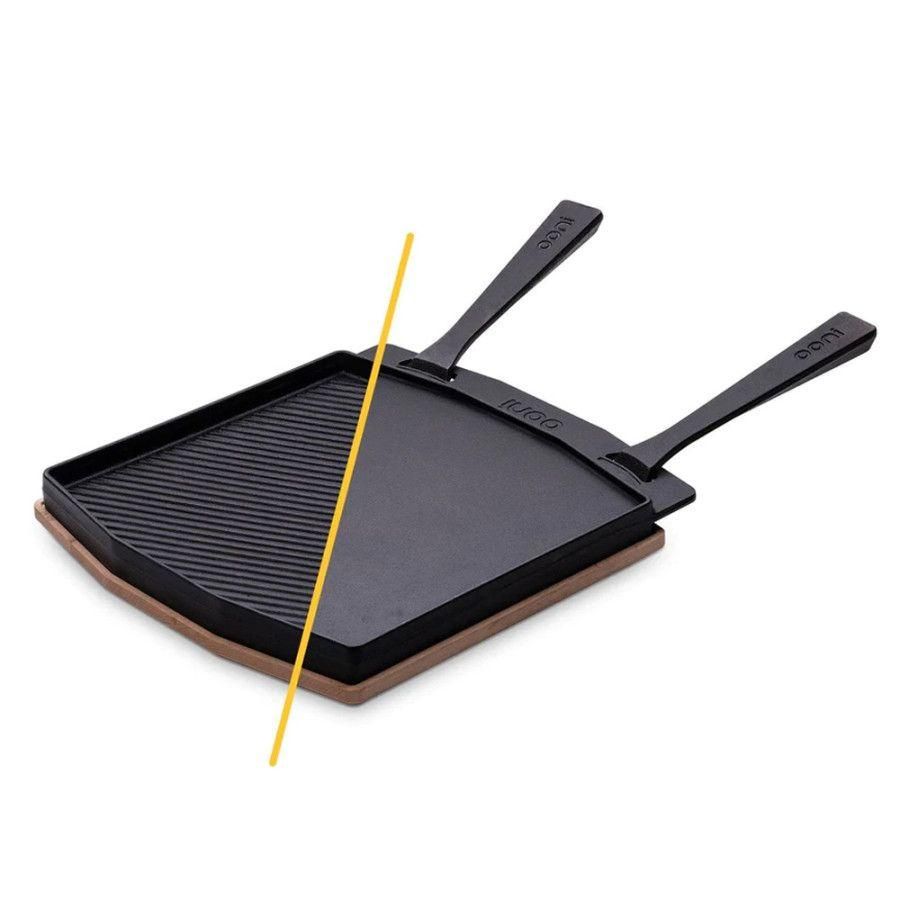 Plaque Ooni Grizzler double face pour plancha