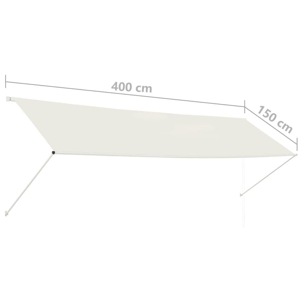 Auvent R�tractable 400x150 Cm Cr�me - 8