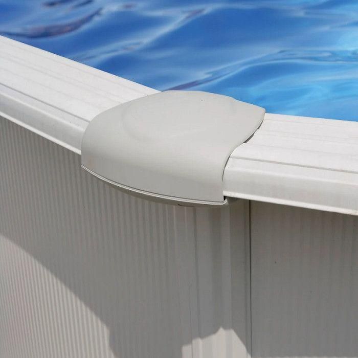 Piscine ovale acier 7,44m x 3,99m x H: 1,32m - Filtration  sable - Renfort... - 6