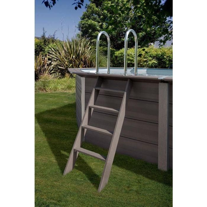 Piscine ovale composite 8,04m x 3,86m x H: 1,24m - Filtration  sable - 4