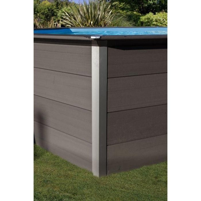 Piscine ovale composite 8,04m x 3,86m x H: 1,24m - Filtration  sable - 8