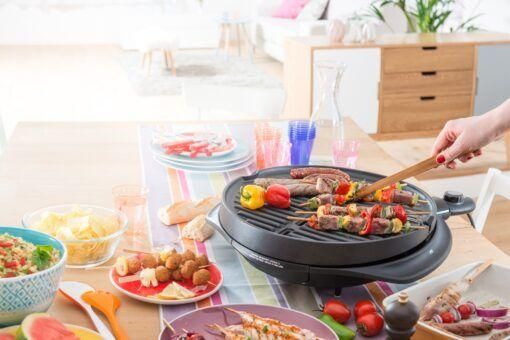 Barbecue lectrique 2 en 1 sur pied et de table Easy Grill