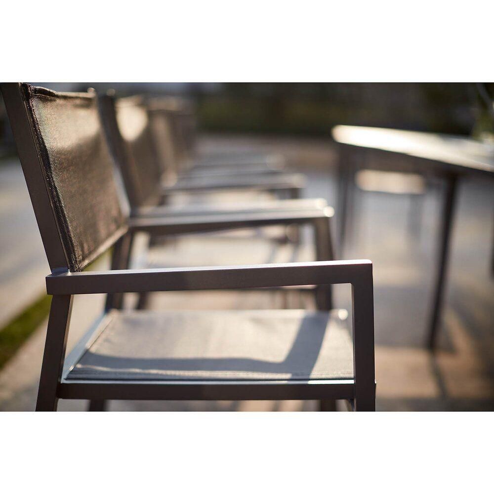 Olhao - Console Extensible Aluminium + 6 Chaises