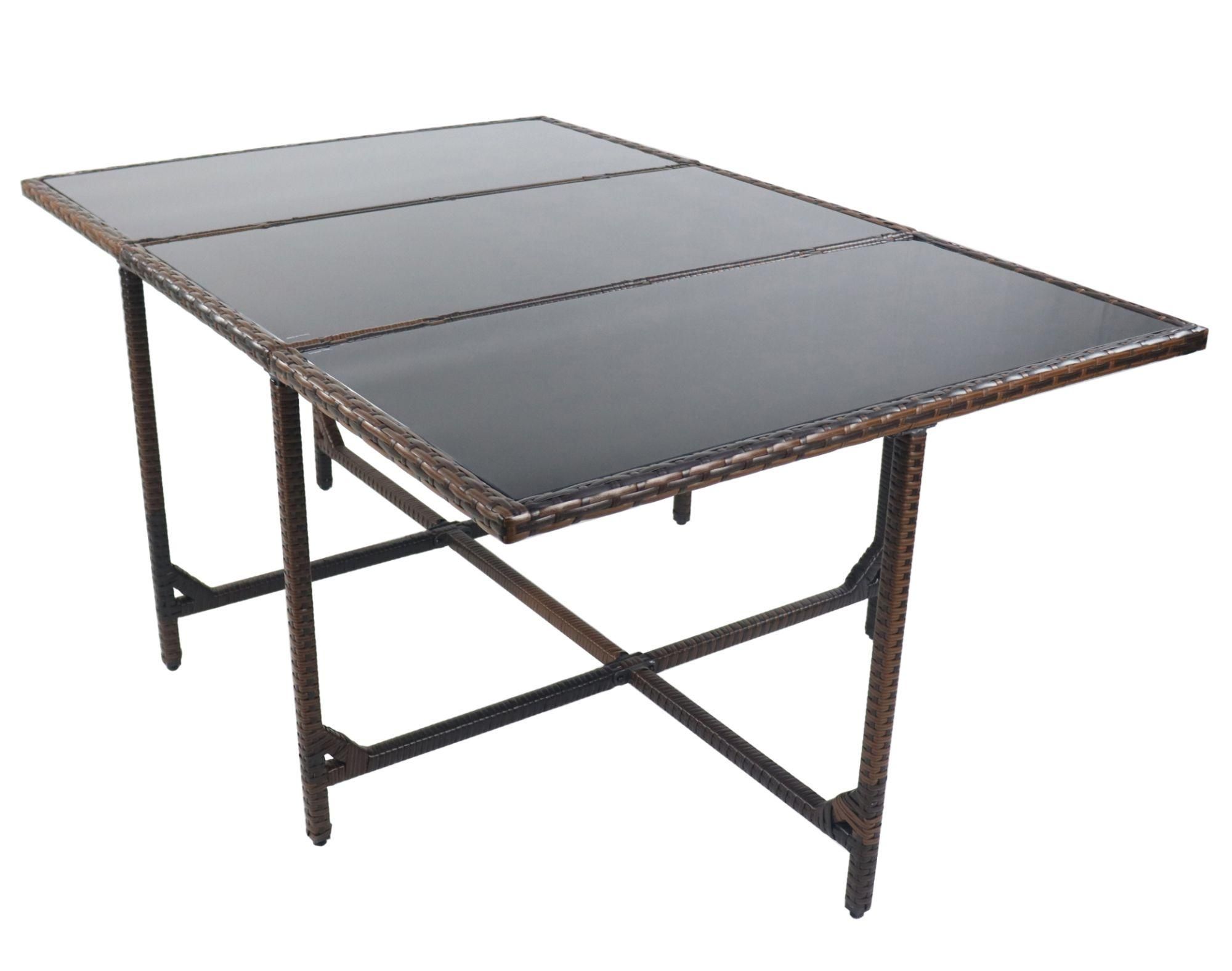 Vcm Vcm Rotin Table De Balcon Table De Jardin Camping 170x110 Raloso Vcm Ro...