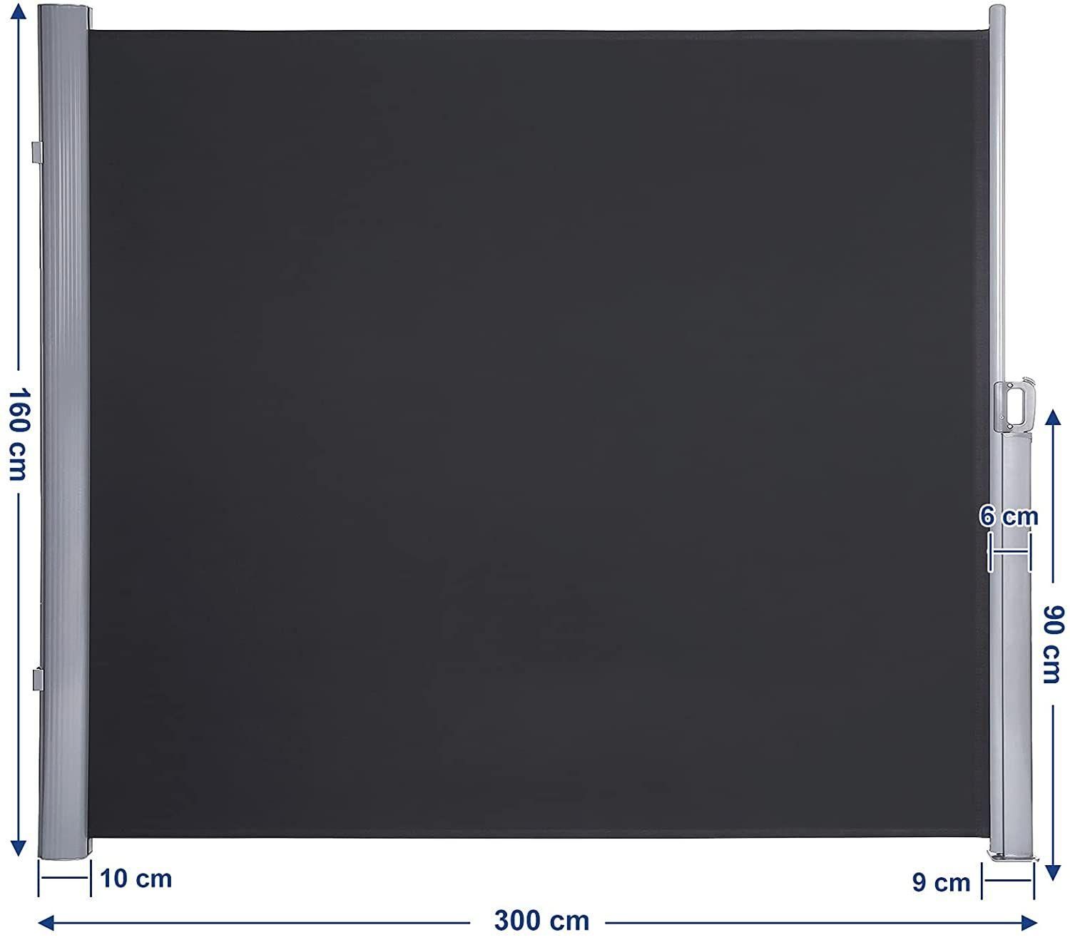 Store Latral 160 X 300 Store Latral Extractible Brise-Vue Pare-Soleil Tis... - 2