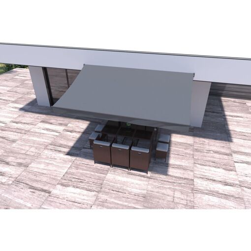 Adro - Store Banne Manuel 4 X 2.5 M Gris Polyester - 2