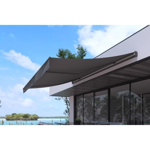 Adro - Store Banne Manuel 4 X 2.5 M Gris Polyester - 3