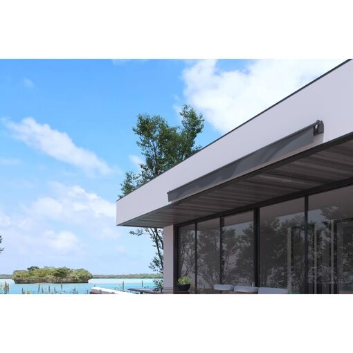 Adro - Store Banne Manuel 4 X 2.5 M Gris Polyester - 4