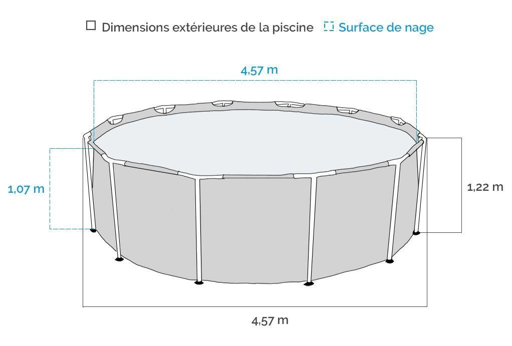LE DEPOT BAILLEUL - Piscine tubulaire ronde Prism Intex 4,57 x 1,22 m avec ... - 3