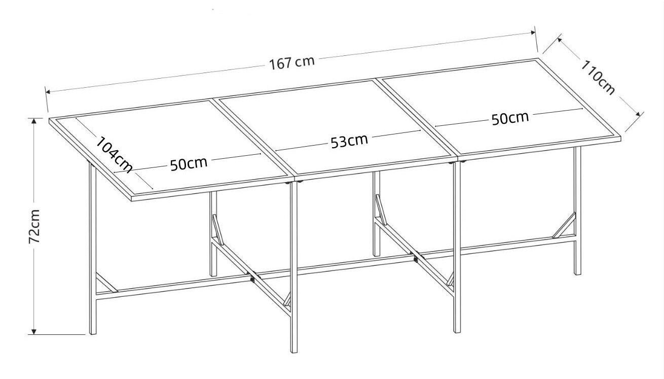 Vcm Vcm Rotin Table De Balcon Table De Jardin Camping 170x110 Raloso Vcm Ro... - 5