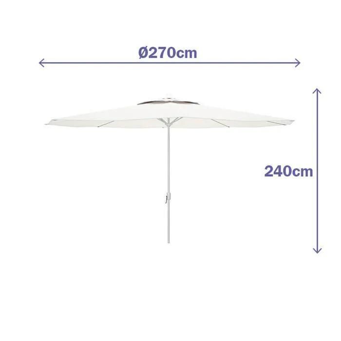 Parasol Marbueno Blanc Polyester Acier � 270 Cm - 3