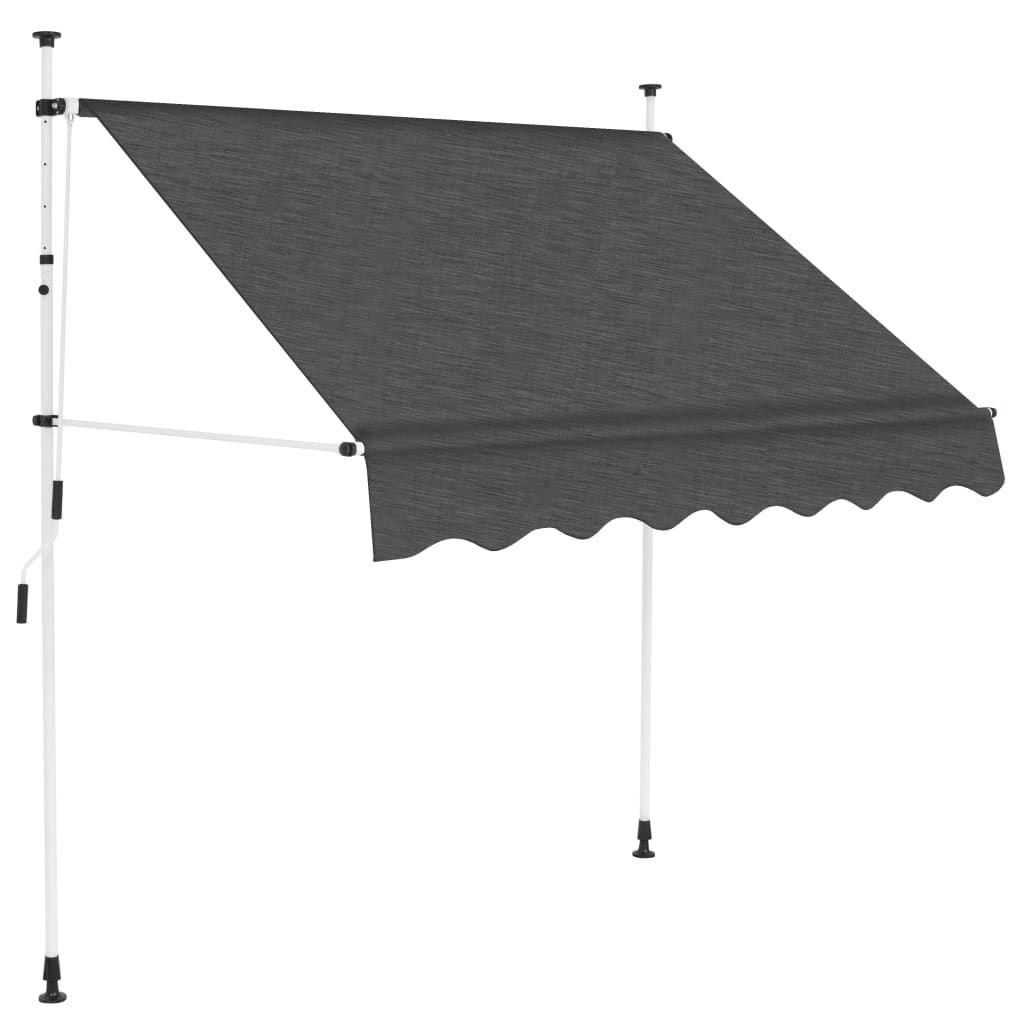 Auvent Manuel R�tractable 150 Cm Anthracite