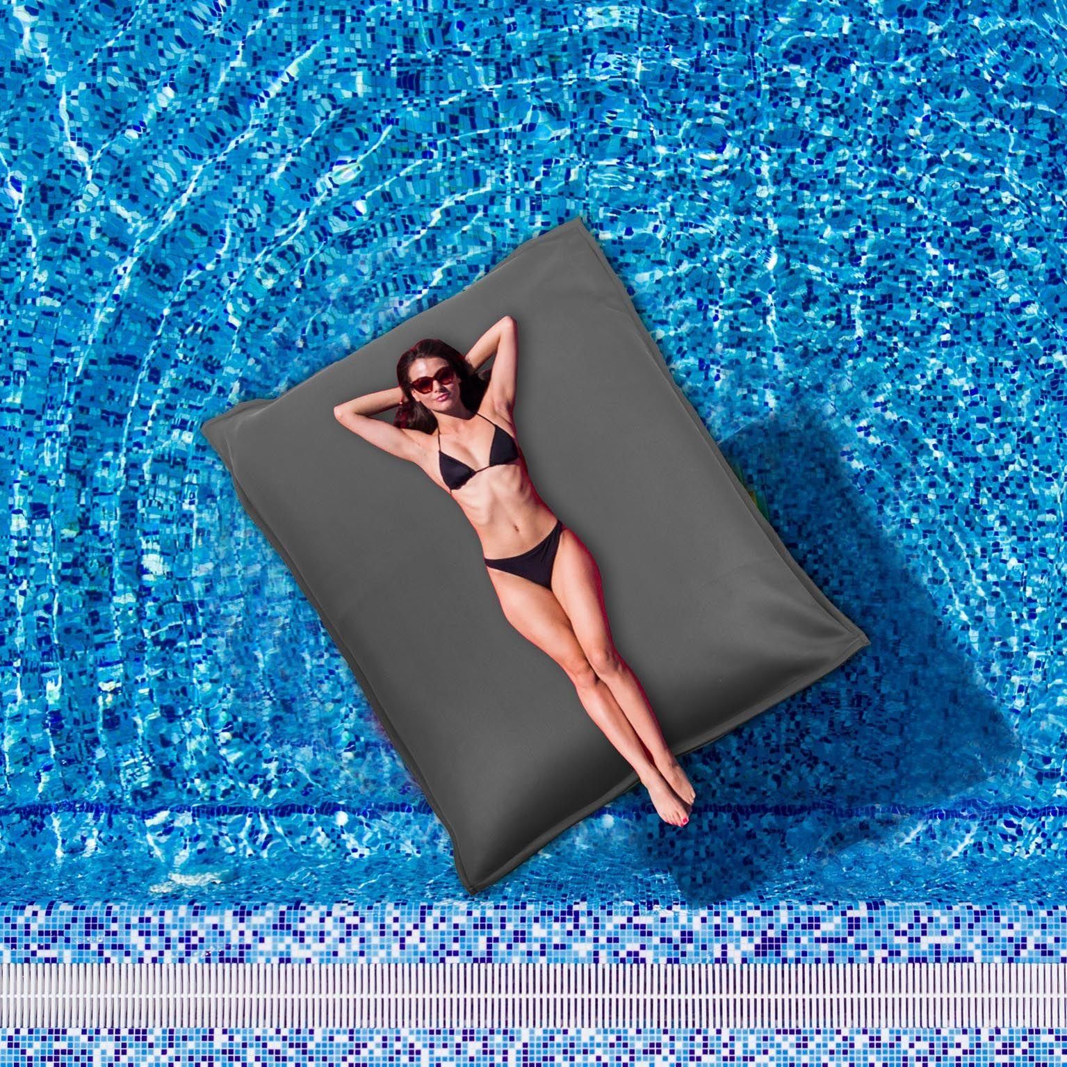 Pouf G?Ant Piscine Couleur En Toile Polyester Mesh - 2