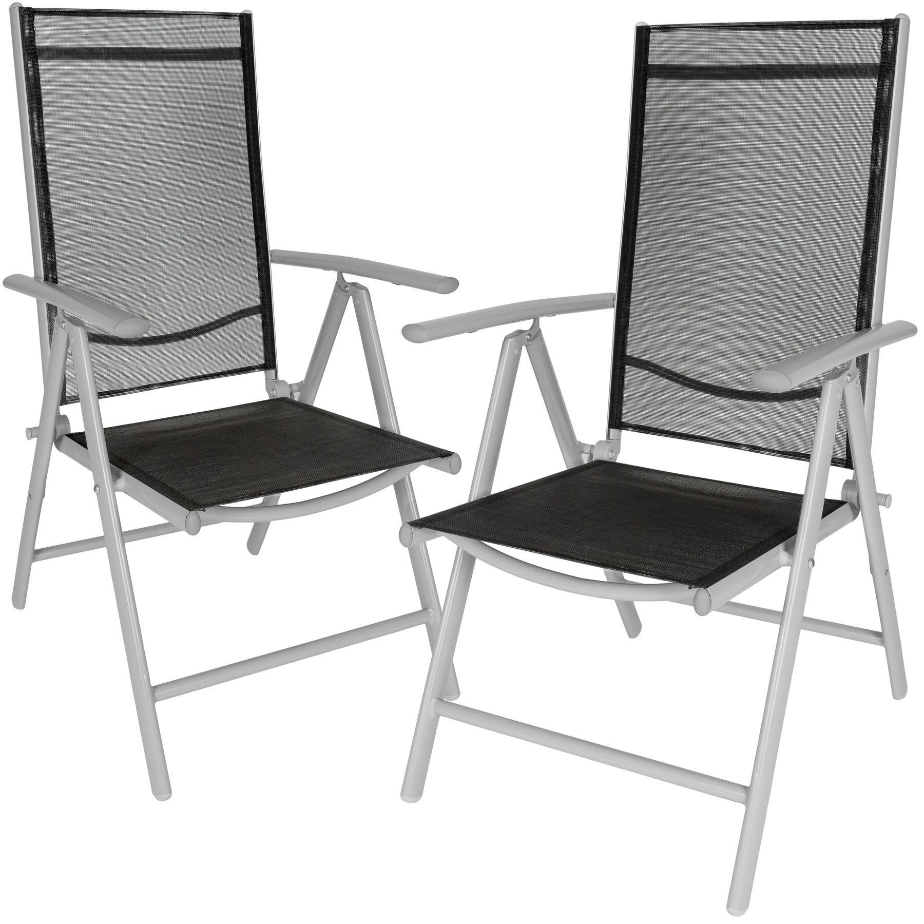 Lot De 6 Chaises De Jardin Pliantes - Noir/Gris - 2