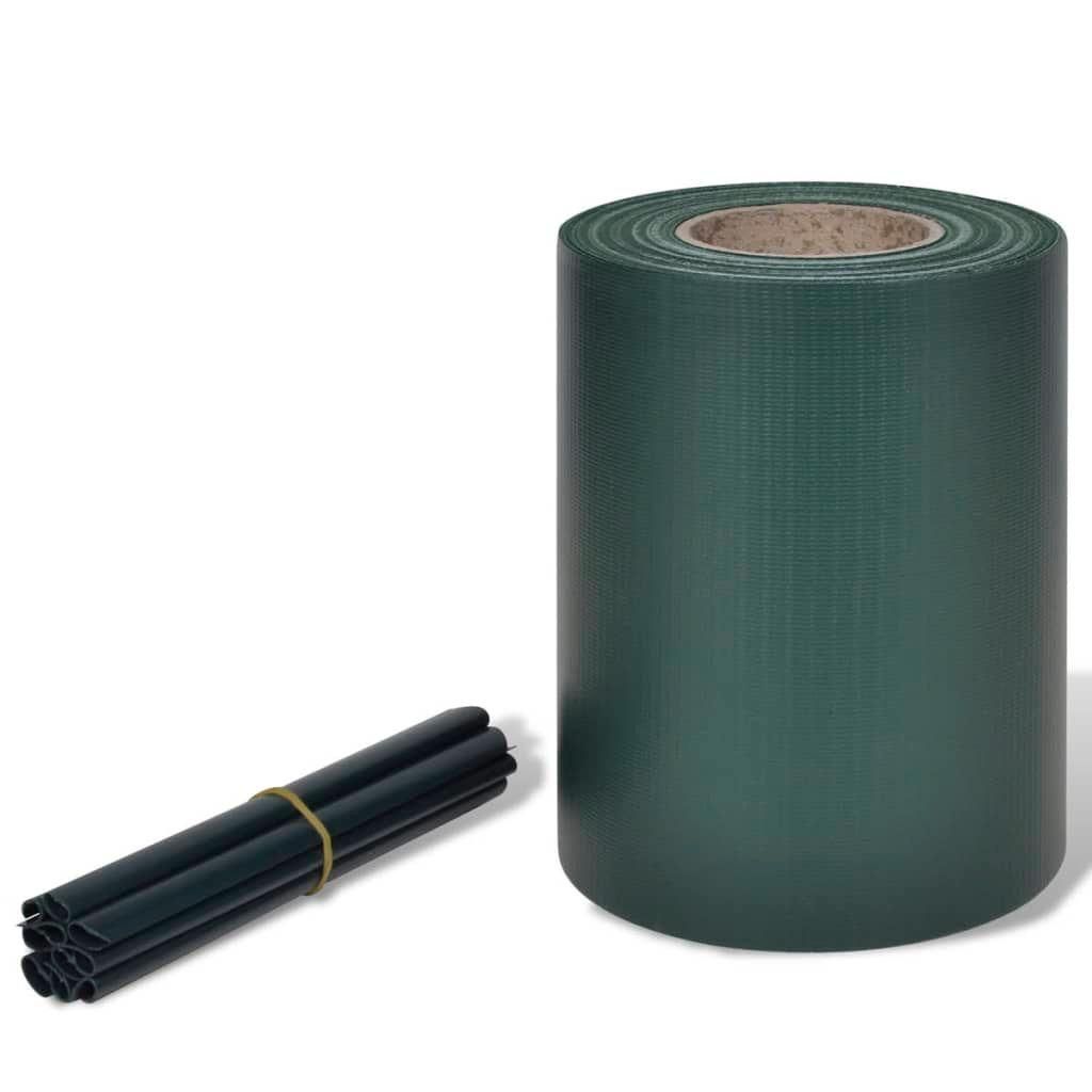 Brise-Vue Pour Clture En Pvc Vert En Rouleau 70 X 0,19 M