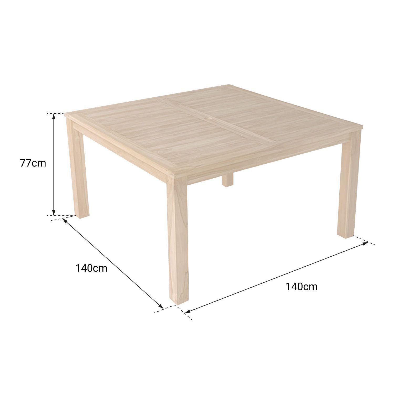 Table Carrée 140cm En Teck Java - 4