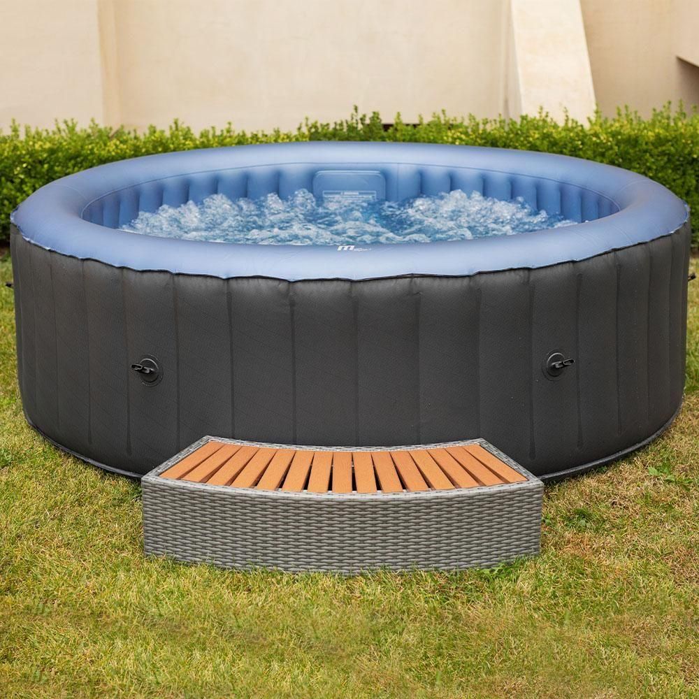 Spa gonflable rond 6 places BERGEN Gris PVC arm� �204cm - 2