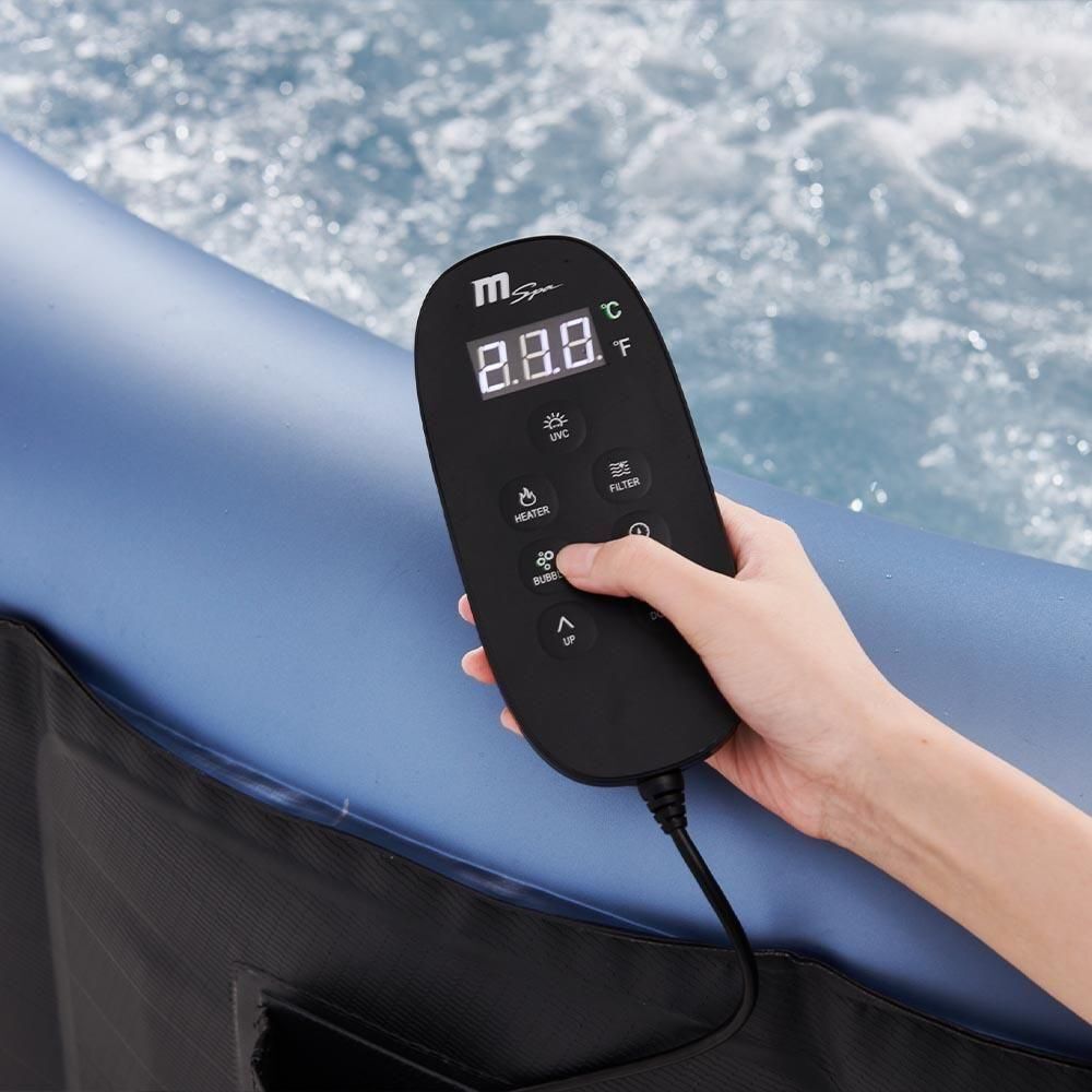 Spa gonflable rond 6 places BERGEN Gris PVC arm� �204cm - 3