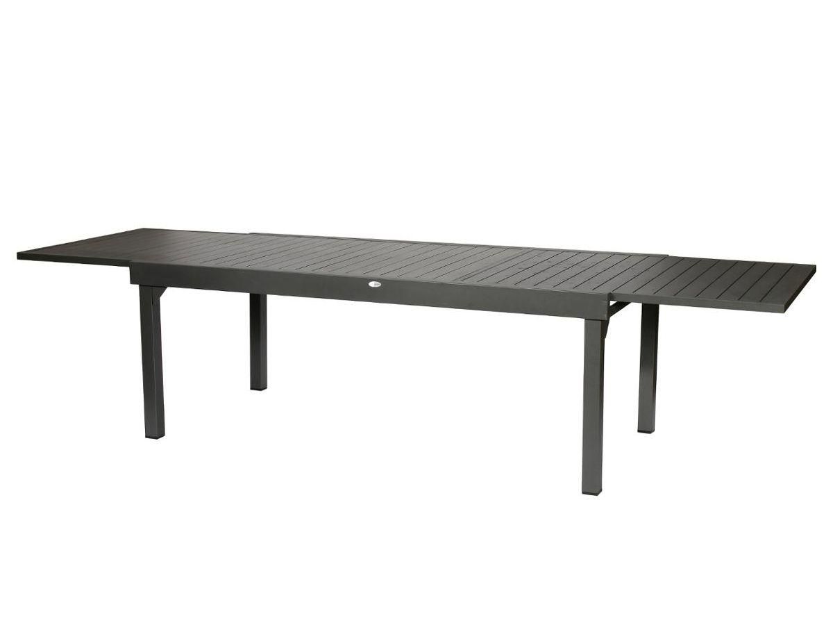 Table Extensible Rectangulaire Alu Piazza 10/12 Places Graphite Hespride - 2