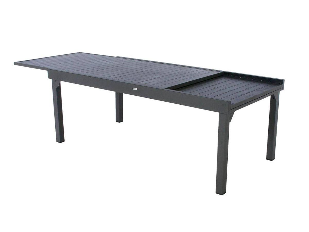 Table Extensible Rectangulaire Alu Piazza 10/12 Places Graphite Hespride - 4