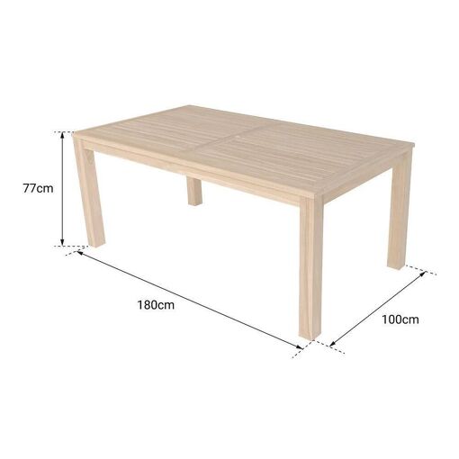 Table 180cm En Teck Java