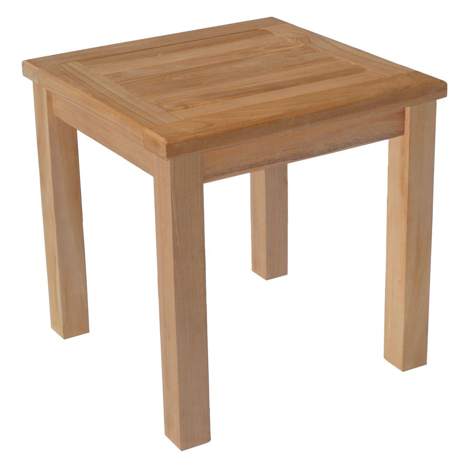 Ensemble Bain De Soleil Droit En Teck Avec Table D'appoint Java - 3
