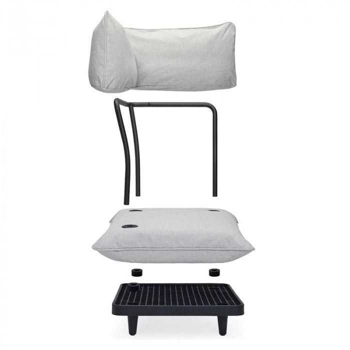 Module Fauteuil D'angle Pour Canap� Fatboy Paletti - Brume - 4