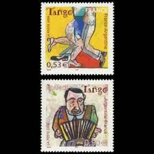 Musique Et Danse Le Tango : Danse Et Accordéon La Paire Émission Commune France/Argentine Année 2006 N° 3932 3933 Yvert Et Tellier Luxe