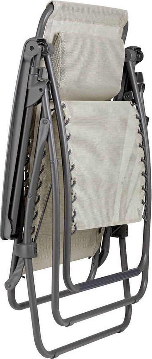 Fauteuil Relax De Jardin Pliant Rsxa Multiposition Avec Ttire Beige Seigl... - 2